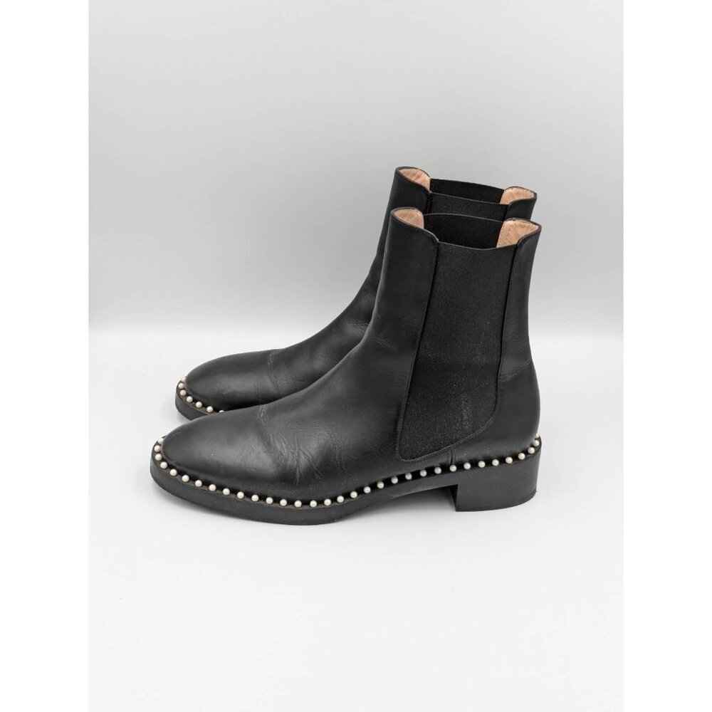 Pre-Owned Stuart Weitzman Cline Pearly Studded Le… - image 4